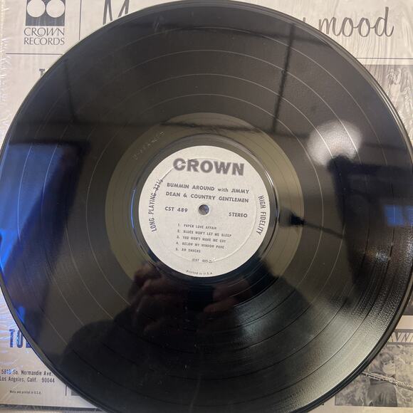 Bummin Around With Jimmy Dean Album VG+ ULTRASONIC CLEAN Great Country Sound! - Picture 4 of 7